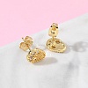 Halloween Brass & Crystal Rhinestone Stud Earrings for Women EJEW-G464-04G-04-3
