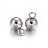 Tarnish Resistant 304 Stainless Steel Sphere Charms STAS-O107-04P-A-2