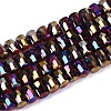 Electroplate Transparent Glass Beads Strands EGLA-N022-09A-B01-1