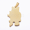 Ion Plating(IP) 304 Stainless Steel Pendant Rhinetsone Settings STAS-K162-082G-2