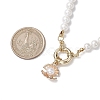 Shell Pearl Beaded Necklaces for Women NJEW-JN04832-3