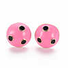 Brass Enamel Stud Earrings EJEW-S210-021-NR-2