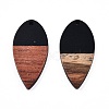 Opaque Resin & Walnut Wood Pendants RESI-N025-031-B01-1