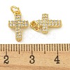 Rack Plating Brass Micro Pave Clear Cubic Zirconia Charms KK-Z067-23G-09-3
