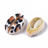 Printed Natural Cowrie Shell Beads SSHEL-R047-01-B03-3