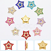 108Pcs 9 Colors Star Sew on Rhinestone OACR-GF0001-13-6