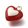 Brass Enamel Charms KK-R212-19G-04-2
