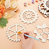 12Pcs 3 Style Unfinished Wood Slices WOOD-OC0002-78-3