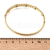 304 Stainless Steel Pave Clear Cubic Zirconia Heart Hinged Cuff Bangles for Women SA-CBAF851-03G-5
