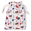 Christmas Theme Cloth Printed Storage Bags ABAG-F010-02B-06-2