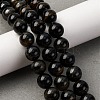 Dyed Natural Blue Tiger Iron Beads Strands G-G286-A03-10mm-1