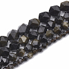 Natural Golden Sheen Obsidian Beads Strands G-S332-8mm-012-2