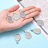 Alloy Pendant Cabochon Settings PALLOY-E436-87AS-4