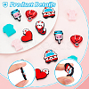 AHADERMAKER 14Pcs 7 Style Hospital Theme Food Grade Eco-Friendly Silicone Beads SIL-GA0003-30-3