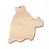 Single Face Printed Wood Big Pendants WOOD-I010-09H-2