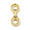 Rack Plating Brass Pave Clear Cubic Zirconia Fold Over Clasps X-KK-G458-05G-2