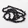 Nuggets Dyed & Heated Natural Black Agate Beads Strands G-M344-13-2