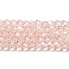 Transparent Electroplate Glass Beads Strands GLAA-F029-4mm-C26-1