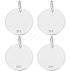 4Pcs 925 Sterling Silver Pendants STER-BBC0005-37A-1