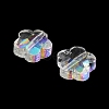Transparent Electroplate Glass Beads GLAA-D016-17G-3