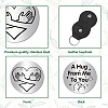 CREATCABIN Pocket Hug Token Long Distance Relationship Keepsake Keychain Making Kit DIY-CN0002-67F-3