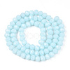 Opaque Solid Color Glass Beads Strands EGLA-A034-P10mm-D06-2