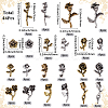 88Pcs 22 Styles Flower Alloy Cabochons FIND-SP0004-78A-2
