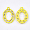 Spray Painted Alloy Pendants PALLOY-S122-04C-2