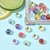 24Pcs 12 Colors Transparent Glass Apple Pendants DGLA-YW0001-46-4