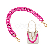 Acrylic Twisted Chain Bag Chains with Alloy Clasps PURS-WH0008-20A-6
