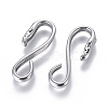 Non-Tarnish 304 Stainless Steel S Hook Clasps STAS-F227-14-P-2