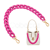 Acrylic Twisted Chain Bag Chains with Alloy Clasps PURS-WH0008-20A-1