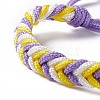 Polyester Wave Braided Cord Bracelet BJEW-B065-01-3