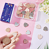 40Pcs 4 Colors Alloy Enamel Pendants ENAM-SC0004-34-3