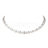 Brass Butterfly Link Chain Necklaces for Women NJEW-JN05957-2