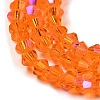 Transparent Electroplate Glass Beads Strands GLAA-F029-3mm-D11-3
