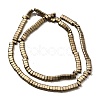 2-Hole Electroplated Synthetic Non-magnetic Hematite Beads Strands G-L613-A01-01D-3