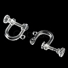 Resin Clip-on Earring Findings X1-FIND-H046-04-3