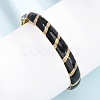 304 Stainless Steel Enamel Bangles for Women BJEW-H637-01G-1