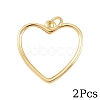 2Pcs Natural Shell Heart Pendants KK-YW0003-73-1