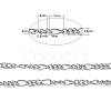 Platinum Plated Iron Figaro Chains Mother-Son Chains X-CHSM005Y-N-3