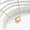 304 Stainless Steel Bean Pendant Necklaces for Women NJEW-K255-40G-2