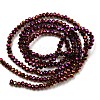Electroplate Glass Beads Strands EGLA-F149-FP-11-2