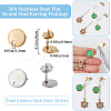 60Pcs 2 Colors 304 Stainless Steel Stud Earring Findings STAS-SC0006-57-2