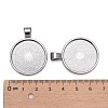 Tibetan Style Alloy Pendant Cabochon Settings TIBE-R295-055B-LF-3