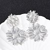 304 Stainless Steel Dangle Stud Earrings LS-EJEW-G423-18P-1