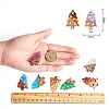 Transparent and Opaque Resin & Walnut Wood Pendants RESI-SZ0001-02-3