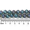 Electroplate Transparent Glass Beads Strands EGLA-I019-FR03-5