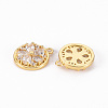 Brass Micro Pave Clear Cubic Zirconia Charms X-ZIRC-S068-044-NF-2