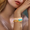 8Pcs 6 Style Synthetic Imperial Jasper & GLass Beaded Stretch Bracelets Set BJEW-SW00086-02-3